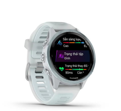  Đồng Hồ Thông Minh Garmin Forerunner 570, 42MM WiFi GPS - Cloud Blue Aluminum with Translucent Whitestone/Cloud Blue Band 