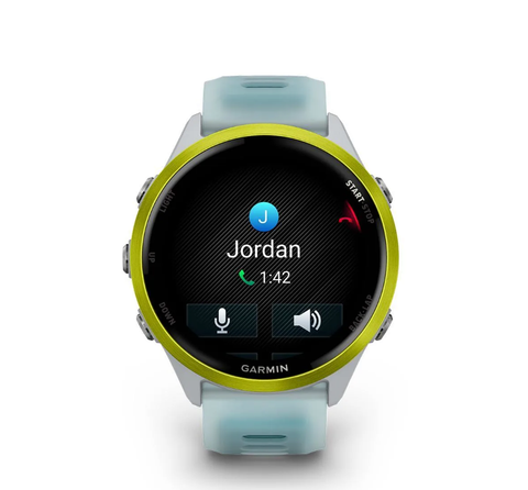  Đồng Hồ Thông Minh Garmin Forerunner 570, 47MM WiFi GPS - Amp Yellow Aluminum with Translucent Whitestone/Turquoise Band 