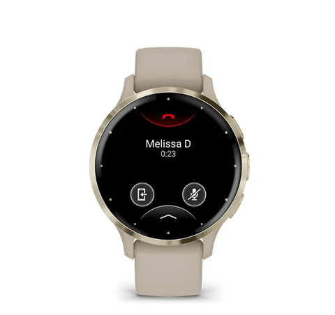  Đồng Hồ GPS Garmin Venu 3S - Steel Bezel with Cream Gold & Silicone Band 