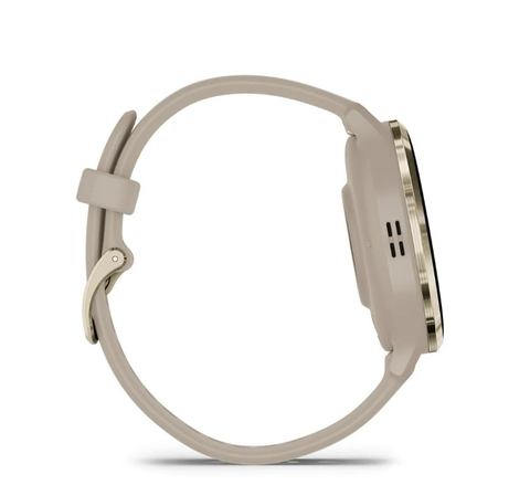  Đồng Hồ GPS Garmin Venu 3S - Steel Bezel with Cream Gold & Silicone Band 