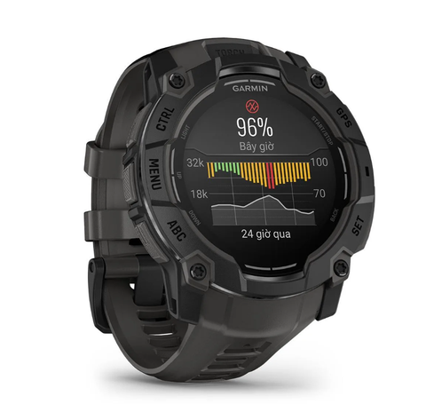  Đồng Hồ Thông Minh Garmin Instinct 3 50mm Amoled - Black with Charcoal Band 