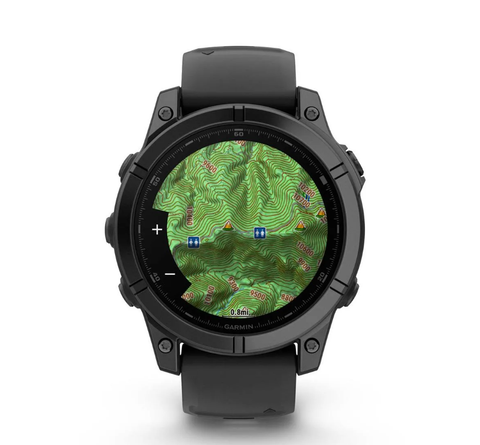  Đồng Hồ GPS Garmin Fenix E – 47 mm, AMOLED - Slate Gray Steel with Black Silicone Band 