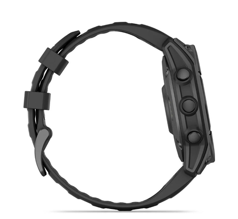  Đồng Hồ GPS Garmin Fenix E – 47 mm, AMOLED - Slate Gray Steel with Black Silicone Band 