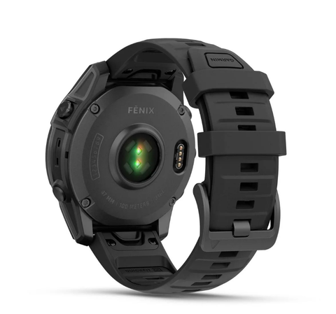  Đồng Hồ GPS Garmin Fenix E – 47 mm, AMOLED - Slate Gray Steel with Black Silicone Band 