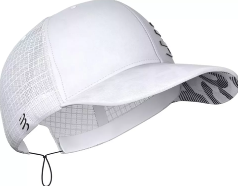 Nón Chạy Bộ Compressport Racing Trucker Cap - White 