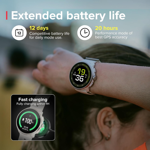  Đồng Hồ GPS Suunto Run Viền Thép 46mm, Dây Đeo Nylon - Frost Gray 