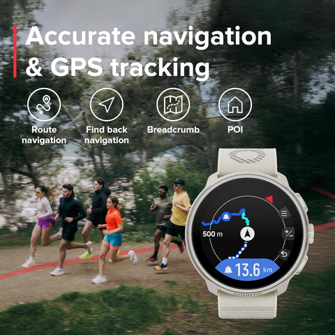  Đồng Hồ GPS Suunto Run Viền Thép 46mm, Dây Đeo Nylon - Frost Gray 