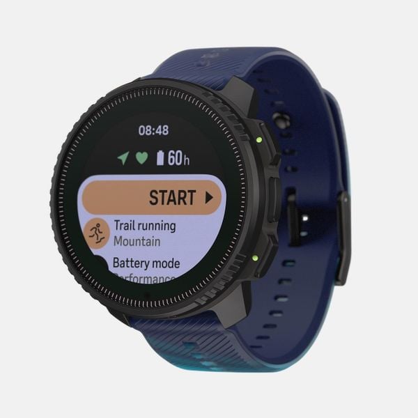  Đồng Hồ GPS Suunto Vertical Solar Viền Thép Đen 49mm, Dây Silicone UTMB - Navy Blue 