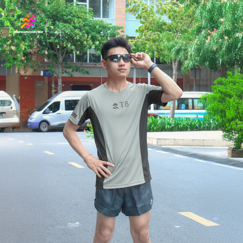  Áo Chạy Bộ Nam T8 Men Iced Tee - Silver Blue 