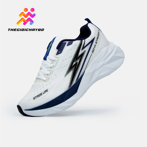  Giày Chạy Bộ Goya Strides 3 - Màu Trắng Kem 