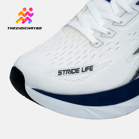  Giày Chạy Bộ Goya Strides 3 - Màu Trắng Kem 