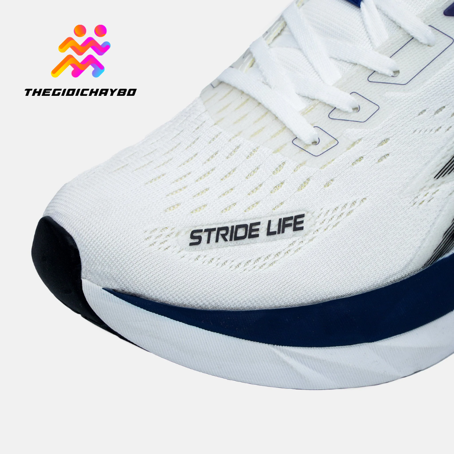  Giày Chạy Bộ Goya Strides 3 - Màu Trắng Kem 