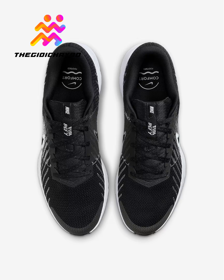  Giày Chạy Bộ Nữ Nike Run Defy Road Running - Black / White 