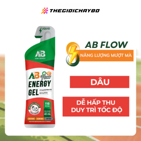  Gel Năng Lượng AB Flow Gói 40ml - Vị Dâu 