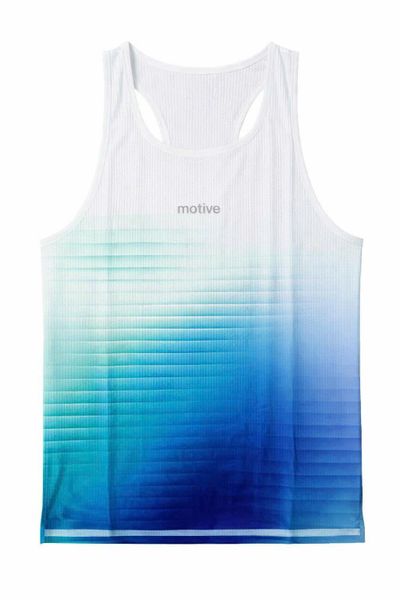  Áo Singlet Chạy Bộ Nữ Motive SLM108 - Trắng/Xanh 