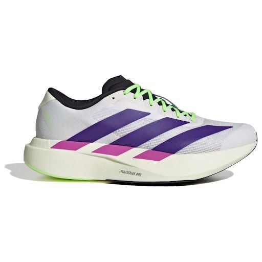  Giày Chạy Bộ Nam ADIDAS Adizero Evo SL - Ftwr White/ Collegiate Purple/ Lime Burst 