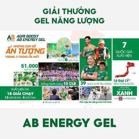  [COMBO MUA 6 TẶNG 1] Gel Năng Lượng Chạy Bộ AB Flash Dạng Lỏng 45g Năng Lượng Tức Thì Cho Người Chơi Thể Thao 
