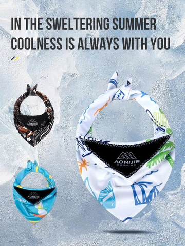  Khăn Đá Thể Thao, Khăn Chườm Lạnh, Bảo Vệ Cổ Aonijie E4427 - Blue 