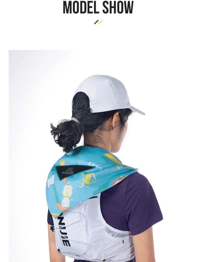 Khăn Đá Thể Thao, Khăn Chườm Lạnh, Bảo Vệ Cổ Aonijie E4427 - Blue