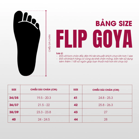  Dép Chạy Bộ GOYA Flip GF23 Trắng Vàng 