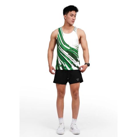  Áo Thun Thể Thao Chạy Bộ Nam Motive Training Singlet SLM 103 - Xanh Lá 