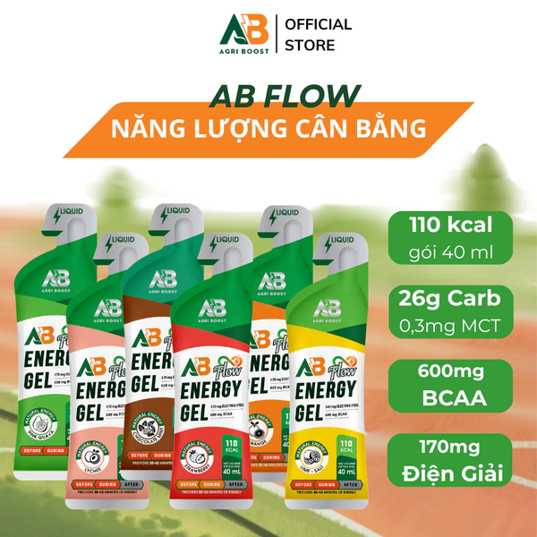 Gel Năng Lượng AB Flow Gói 40ml - Vị Chocolate Bạc Hà 