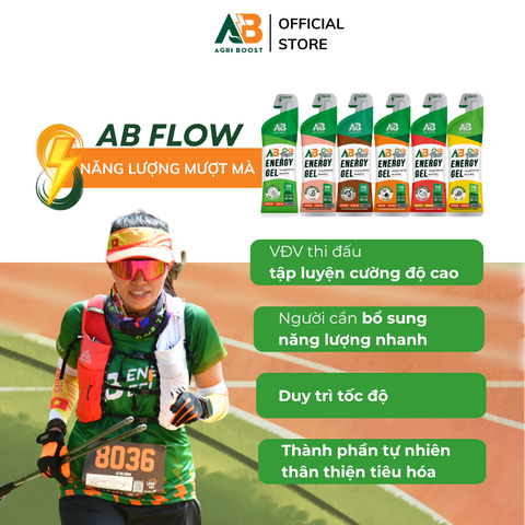  Gel Năng Lượng AB Flow Gói 40ml - Vị Ổi Hồng 