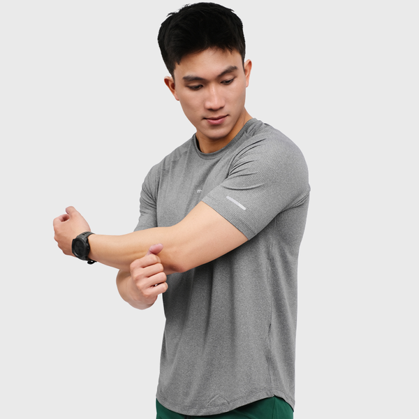  Áo Training T-Shirt Chạy Bộ Nam Motive TM104 - Dark Grey 