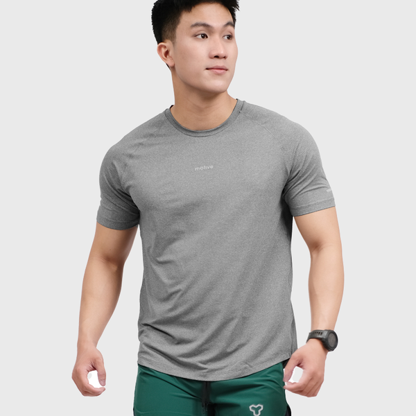  Áo Training T-Shirt Chạy Bộ Nam Motive TM104 - Dark Grey 