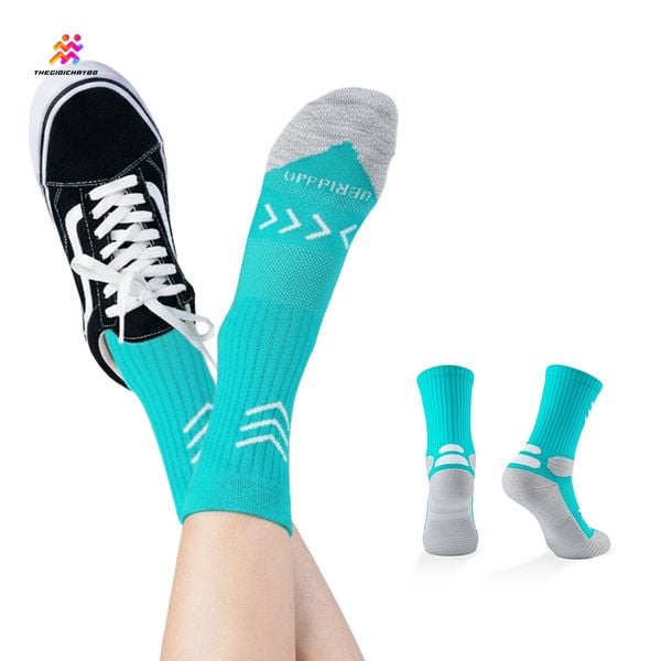  Tất/Vớ Cổ Dài Upper You Light Cushion SPM4002 - Xanh Ngọc/Trắng 