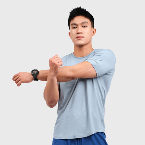  Áo Training T-Shirt Chạy Bộ Nam Motive TM104 - BLUE LIGHT 