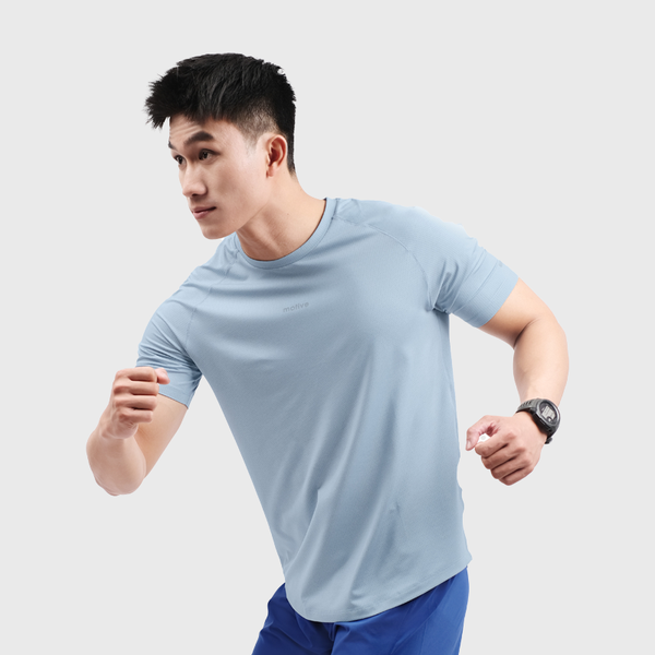  Áo Training T-Shirt Chạy Bộ Nam Motive TM104 - BLUE LIGHT 