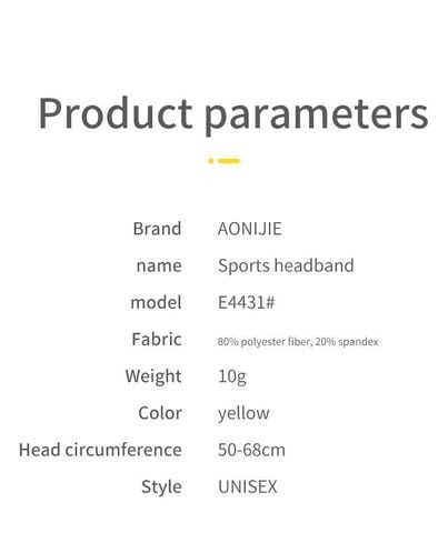  Băng Đô Thể Thao Aonijie E4431 Thấm Hút Tốt, Siêu Mỏng Nhẹ - Yellow/Black 
