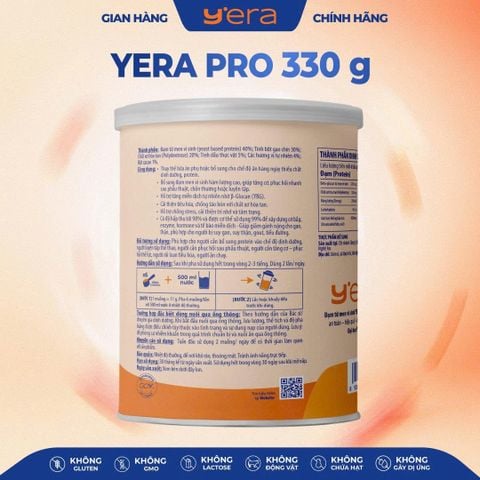  Đạm Từ Men Vi Sinh Yera Pro Hộp 330g - Vị Kem Vanilla 