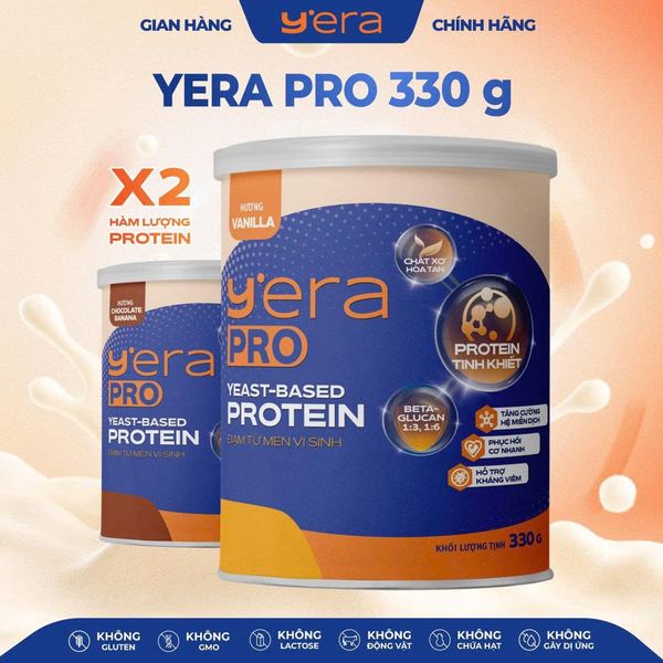  Đạm Từ Men Vi Sinh Yera Pro Hộp 330g - Vị Kem Vanilla 