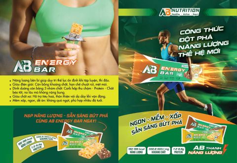  Thanh Năng Lượng AB Energy Bar - Vị Cacao Bạc Hà 