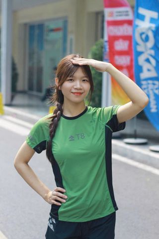  Áo Chạy Bộ Nữ T8 Iced Tee Women - Olive 