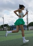  Chân Váy Tennis - Pickleball Xếp Li Xẻ Xanh Ngọc Hayla 