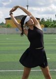  Chân Váy Tennis - Pickleball Xếp Li Xẻ Đen Hayla 