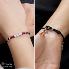 Vòng tết dây trụ Om mani padme hum ( TRS VHM 028 )
