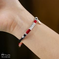 Vòng tết dây trụ Om mani padme hum ( TRS VHM 028 )