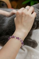 Vòng thạch anh tím charm dược sư ( TRS VHM 051 )