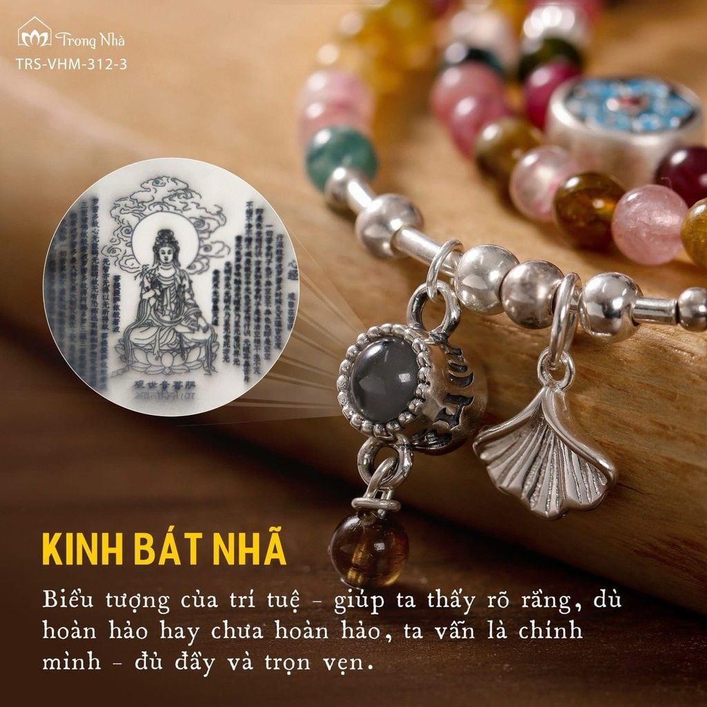 Yêu điều không hoàn hảo - Vòng tourmaline cuốn 3 charm Phổ chiếu (TRS VHM 312 2)