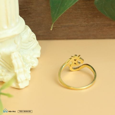 Nhẫn vàng chủng tự Om ( Tĩnh Tại ) TRSV NHAN 002
