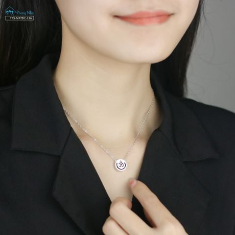 Dây chuyền bạc chữ OM dòng chảy An Yên (TRS MATDC 136)