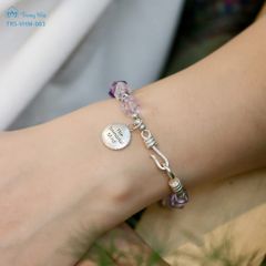 Vòng thạch anh tím charm dược sư ( TRS VHM 051 )