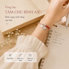 Vòng bạc Om mani padme hum khắc tên riêng ( TRS VONG 019 )