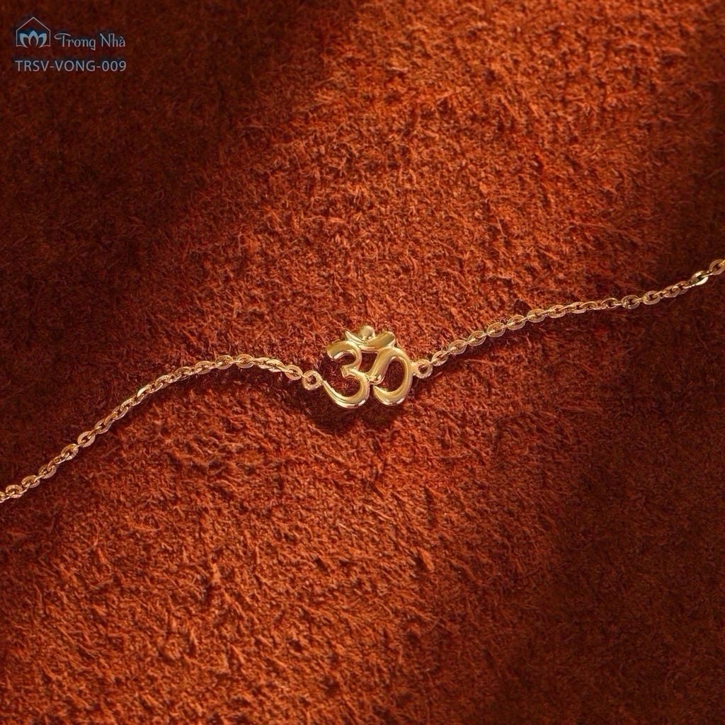 Lắc tay chủng tự Om vàng ( TRSV VONG 009 )