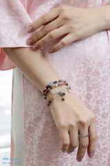 Yêu điều không hoàn hảo - Vòng tourmaline cuốn 3 charm Phổ chiếu (TRS VHM 312 2)