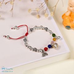 Lắc tay bi bạc trẻ em mix charm may mắn, bình an (<13cm) TRS VHM 375